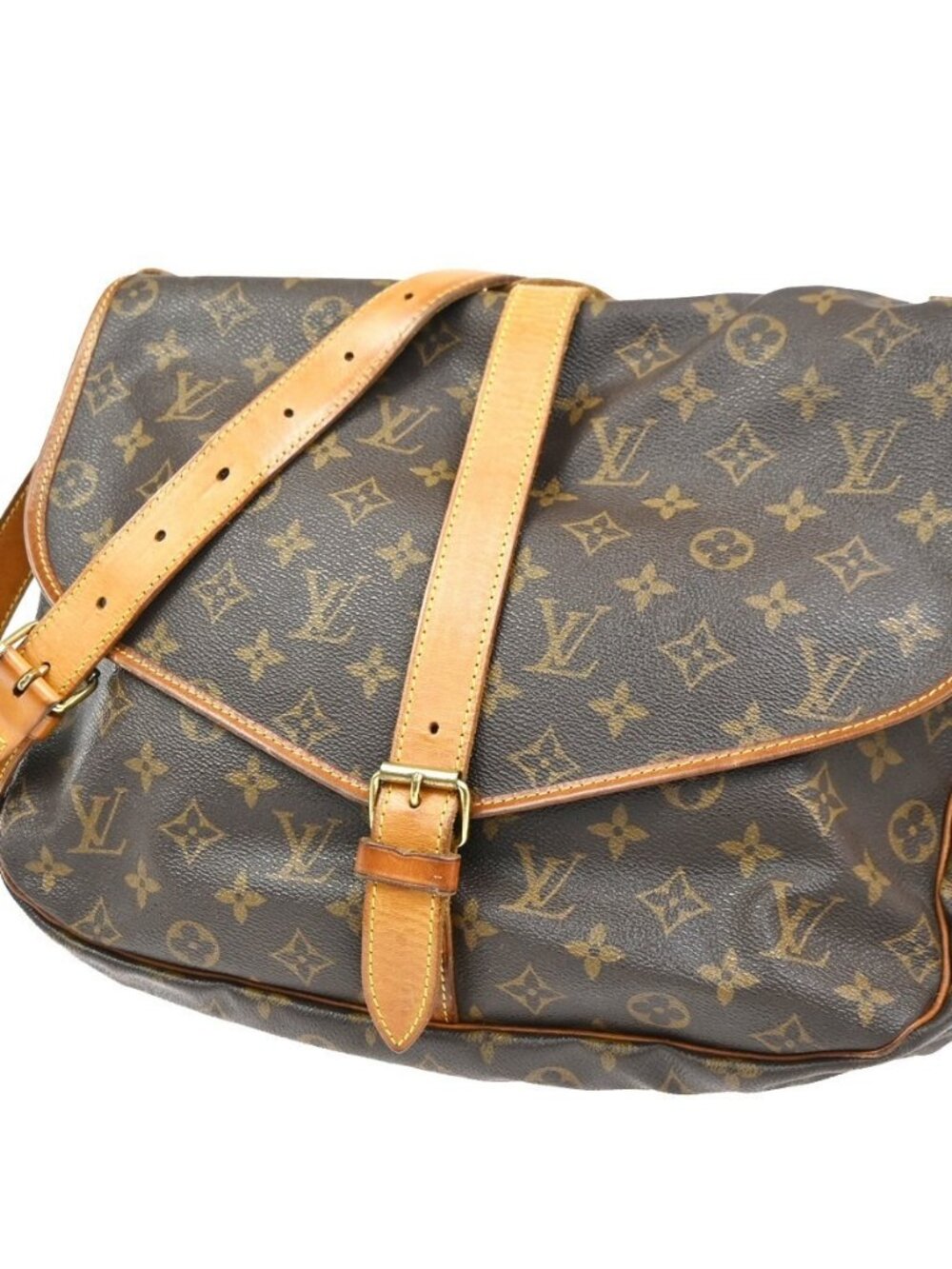 LOUIS VUITTON Saumur 35 Shoulder Bag Monogram Leather BN France M42254 88CA793 - Picture 1 of 16